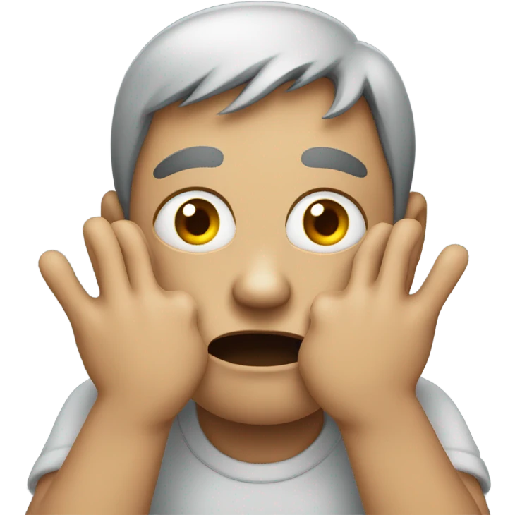 scared squeezing guilty emoji
