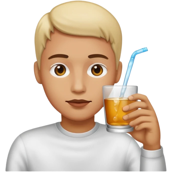 A person drinking emoji