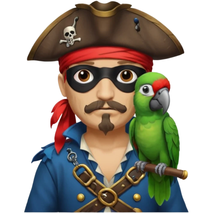 pirate and parrot emoji
