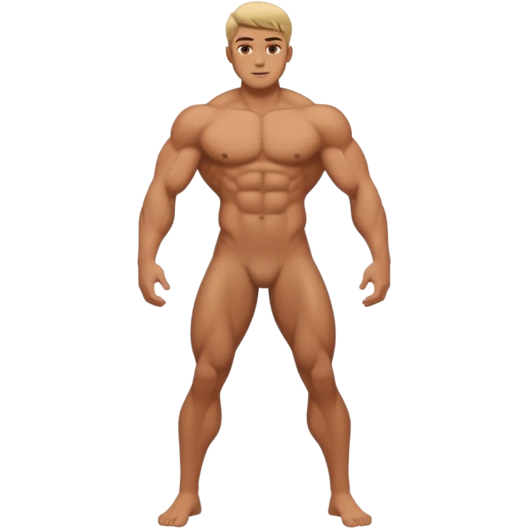 Full body nude man emoji