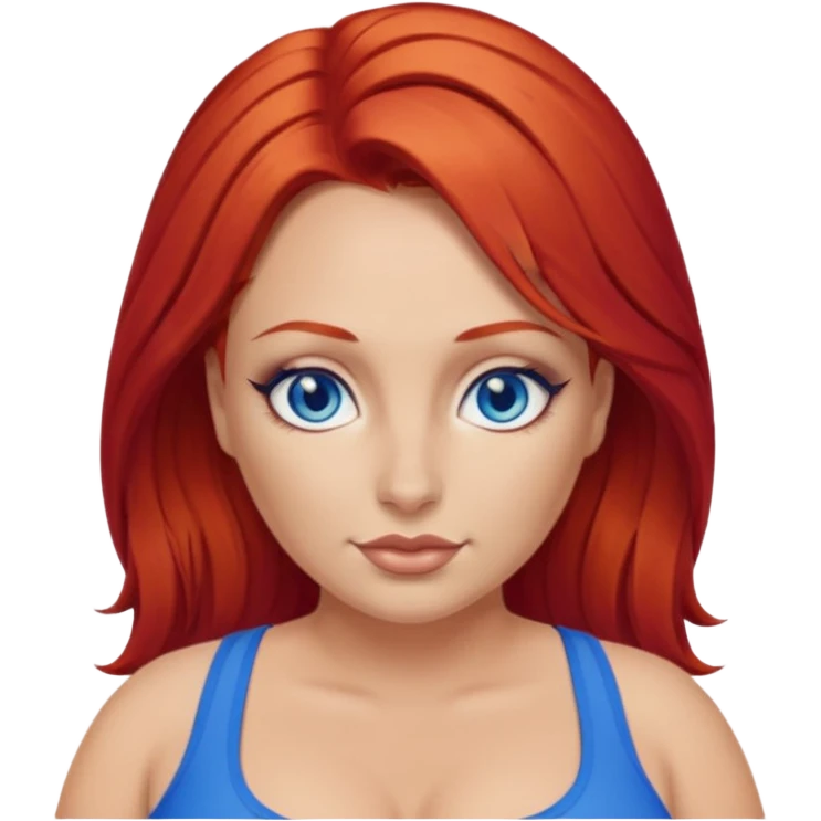Big juicy booty buxom pawg with red hair and blue eyes emoji