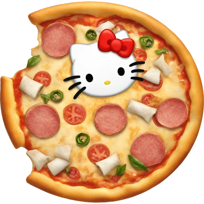 Hello kitty pizza emoji