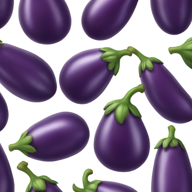 Generate en eggplant with hair  emoji