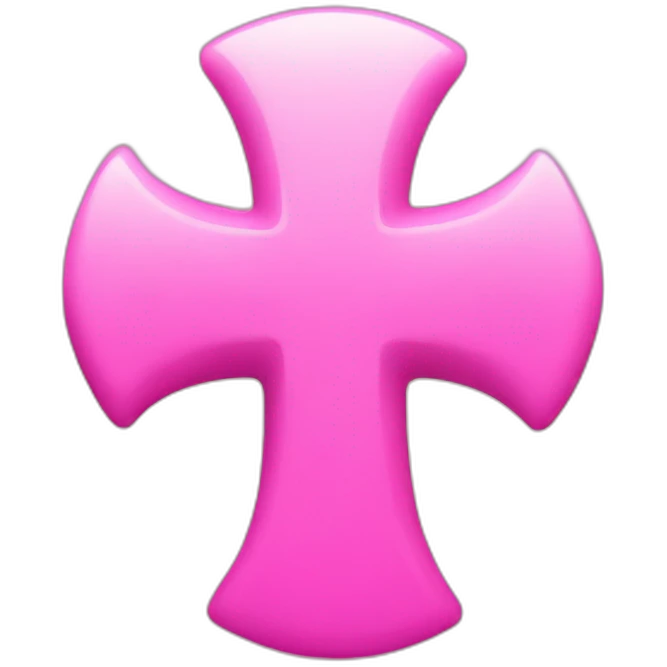 Pink cross emoji