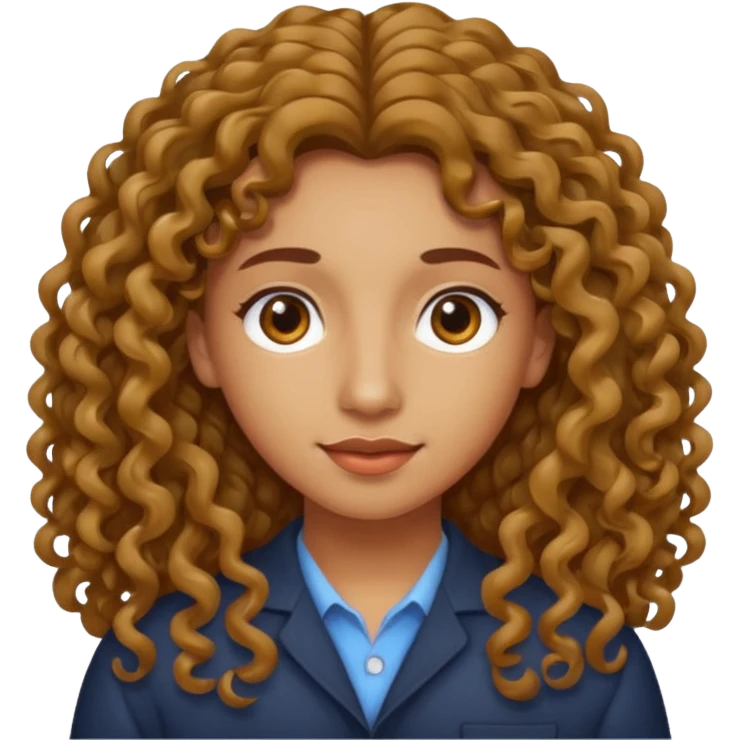long hair light brown curly olive skin emoji