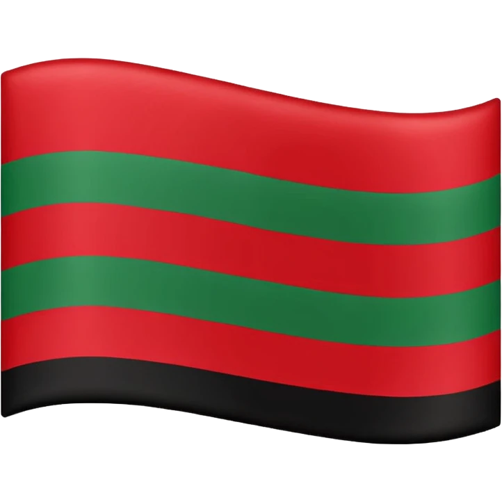 Pan African-African American Flag (Red-Black and Green horizontal stripes) - no stars or other symbols emoji
