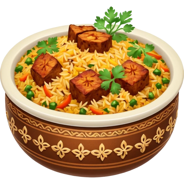 A bowl of biryani emoji