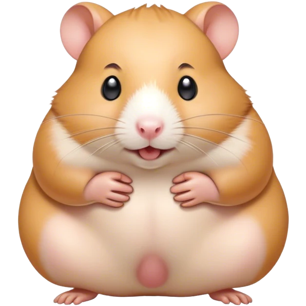 Hamster pooping out a human emoji