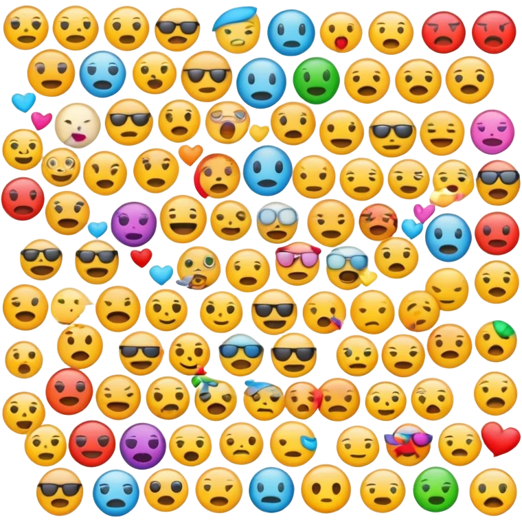 am emoji mixed up with ALL existing emojis emoji
