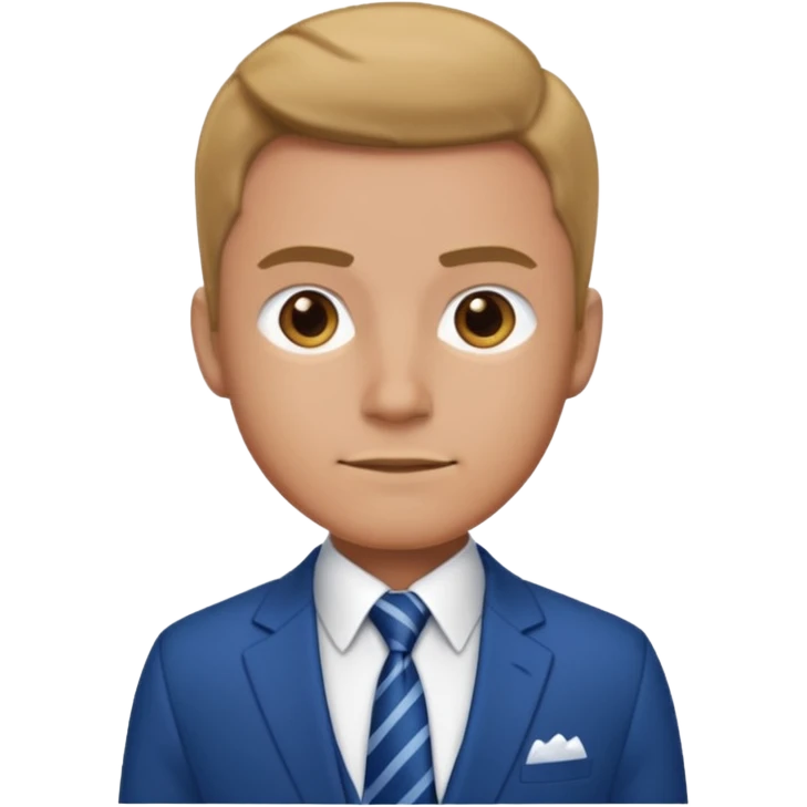 a man with blue suit emoji