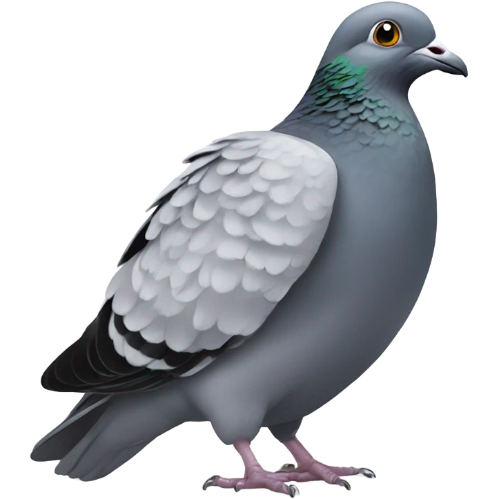 Pigeon sitting down emoji