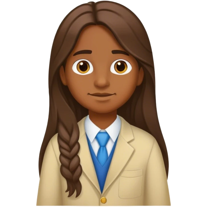Brown long haired child Counselor  emoji