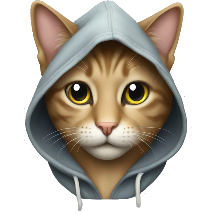 Cat wearing hoodie emoji