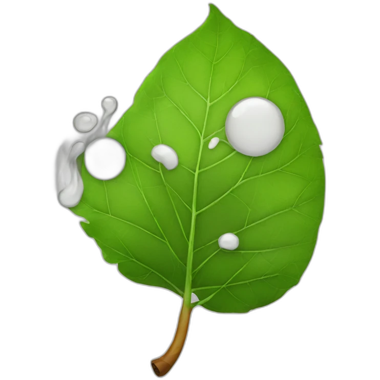 Smoking leaf tired emoji