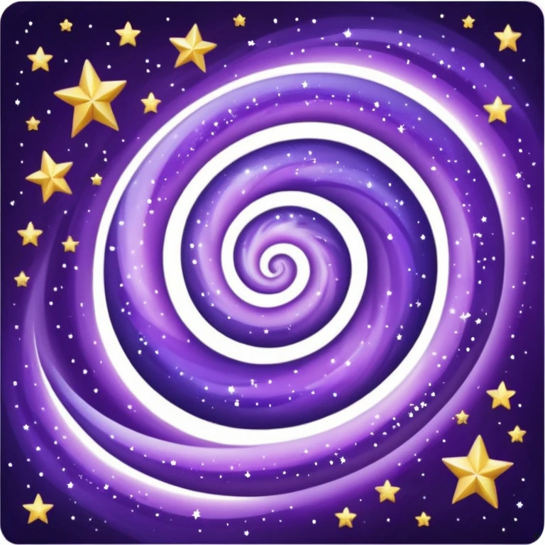 Purple Galaxy emoji with shining stars emoji
