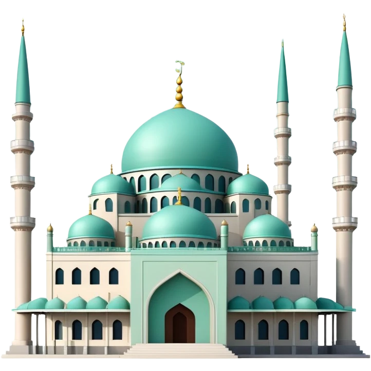 Light mint Ramadan mosque in İstanbul under construction  emoji
