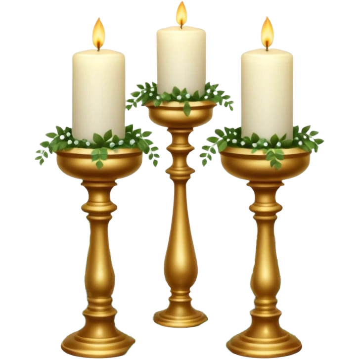 Aesthetic scenic beautiful gorgeous pretty elegant sparkly shiny scene of Candles, flowers, marble pedestals, lush vines, ferns, scenic aesthetic scenery emoji