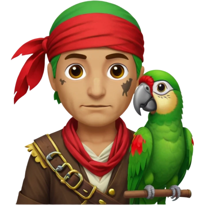 pirate and parrot emoji