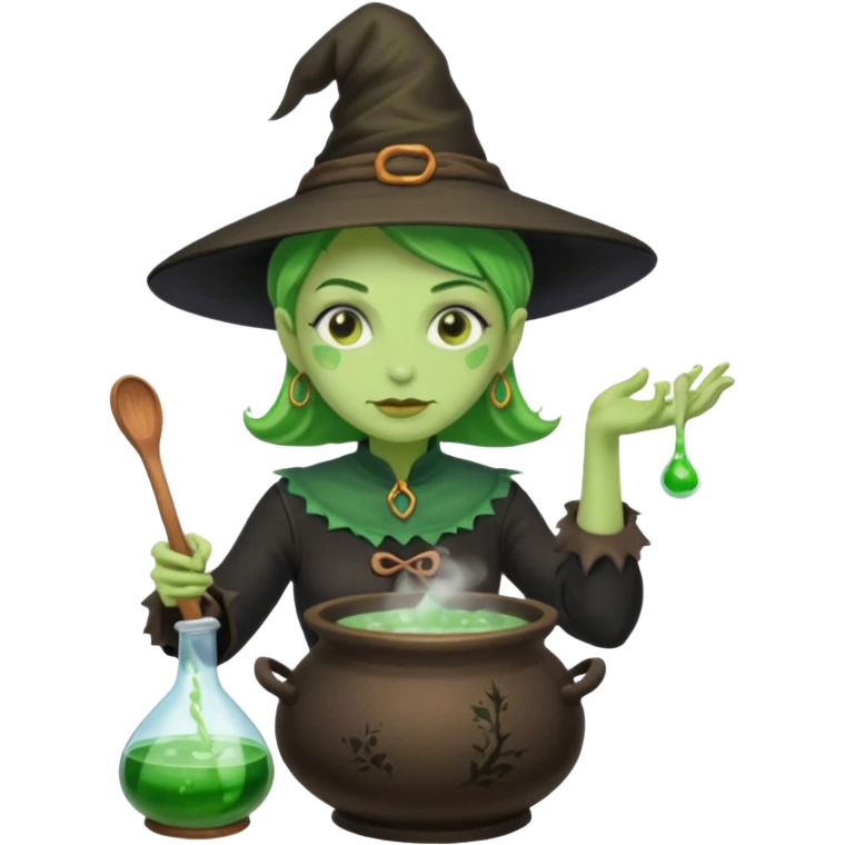 green witch cooking potion emoji