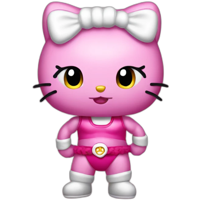 muscular Hello Kitty emoji