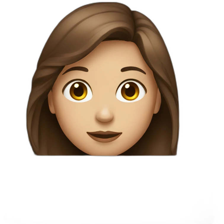 girl with brown hair at a laptop emoji