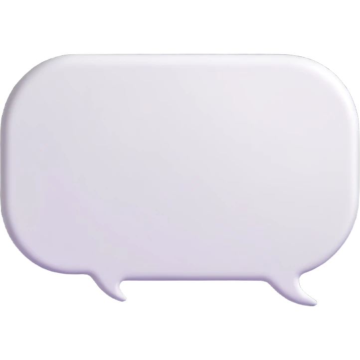 white speech bubble with a subtle shadow emoji