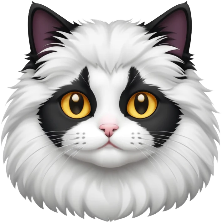 Gatto bianco e nero emoji