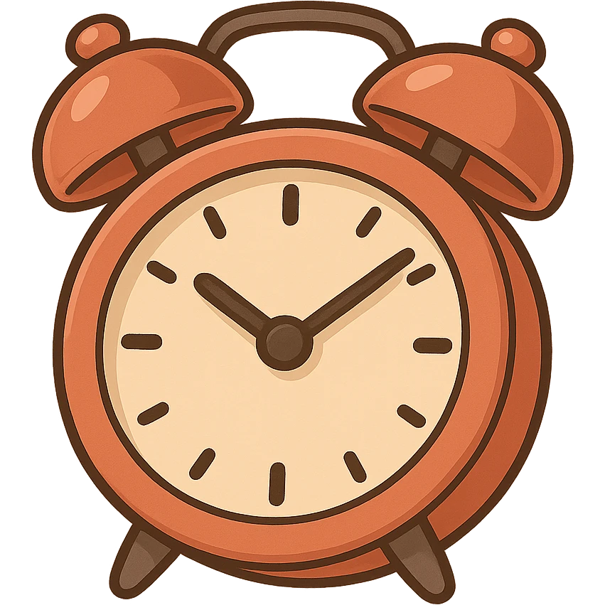 Alarm clock emoji