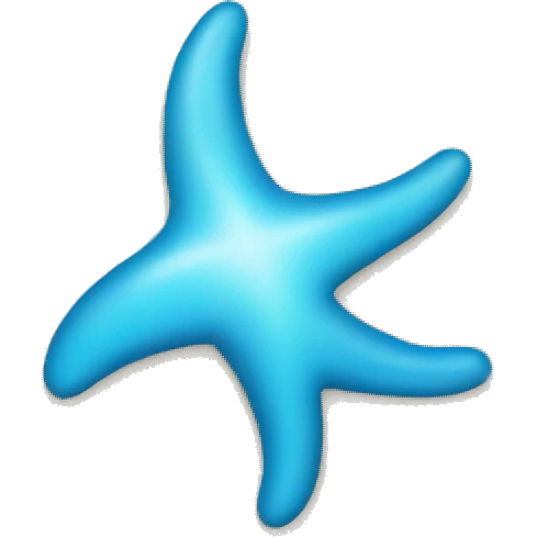 Beach blue star water emoji