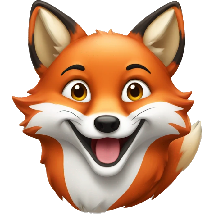 Happy Red fox emoji
