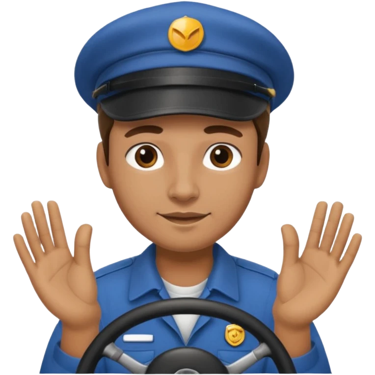 Bus Driver - cap, steering wheel





 emoji