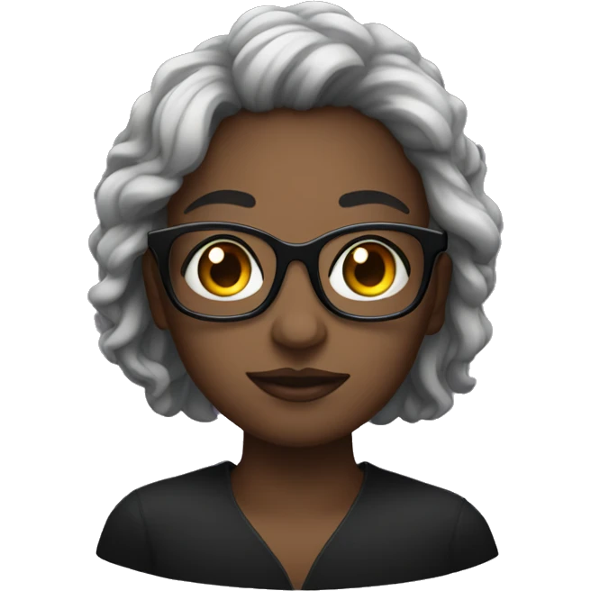 dark beauty with glasses emoji
