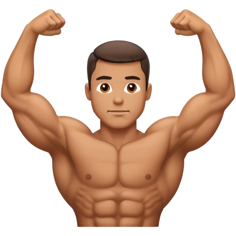 man doing shoulder raises emoji