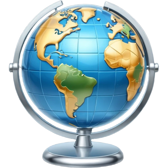 The internet globe on a scale emoji