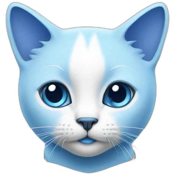 blue love, white love, cat emoji