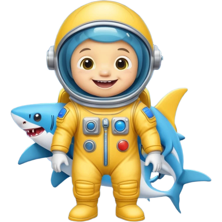 Baby shark on the moon emoji