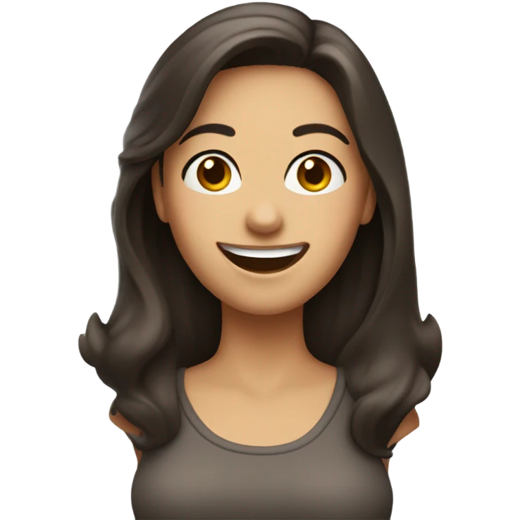Brunette winking emoji