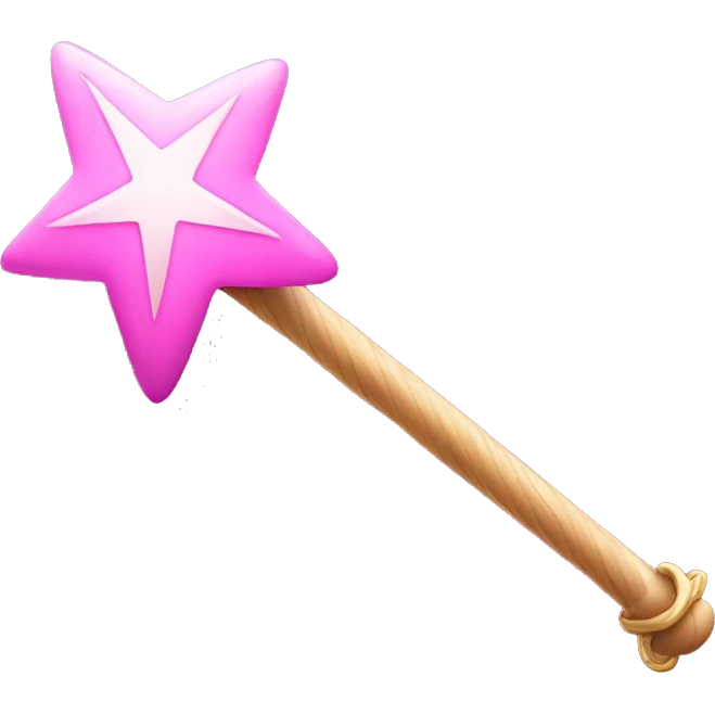 Pink magic wand emoji