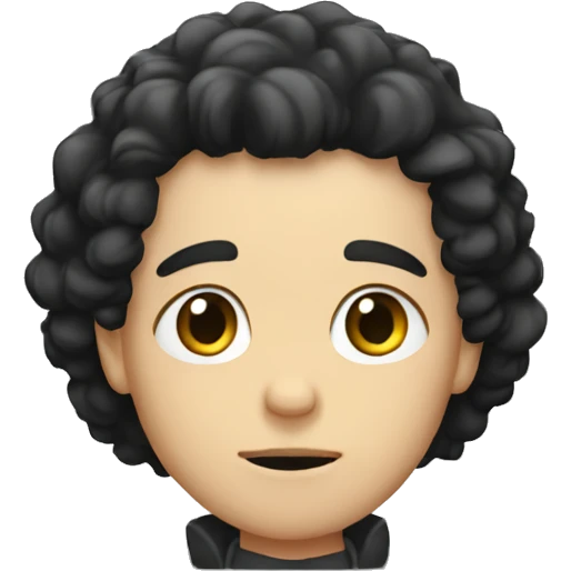 A young white man with big black hair doing the silence sign emoji