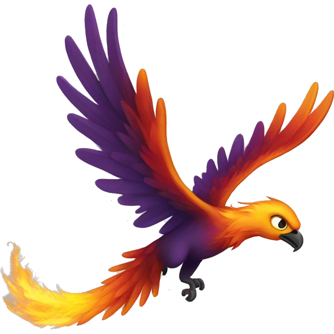 Phoenix flying  emoji