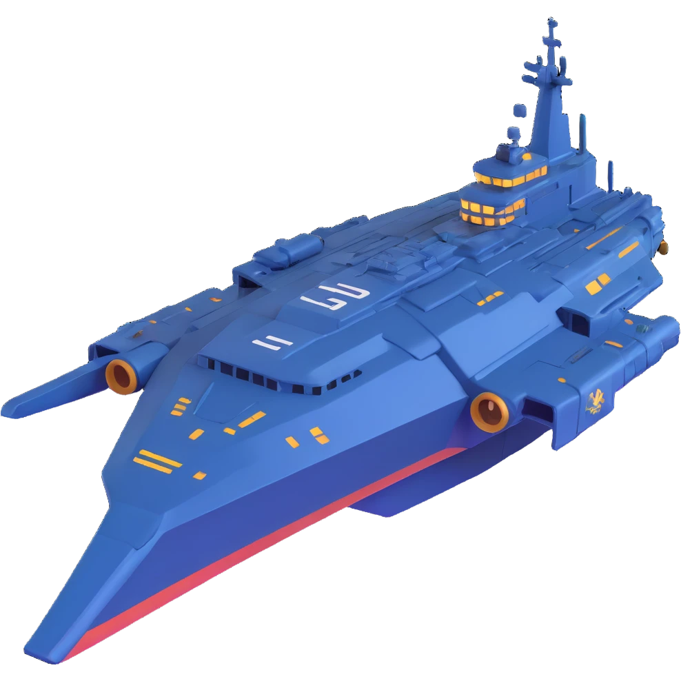 Massive capital ship with jump drive engines emoji