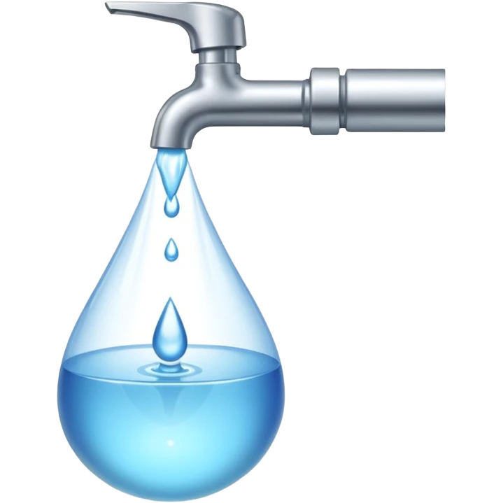 water flows from the tap emoji