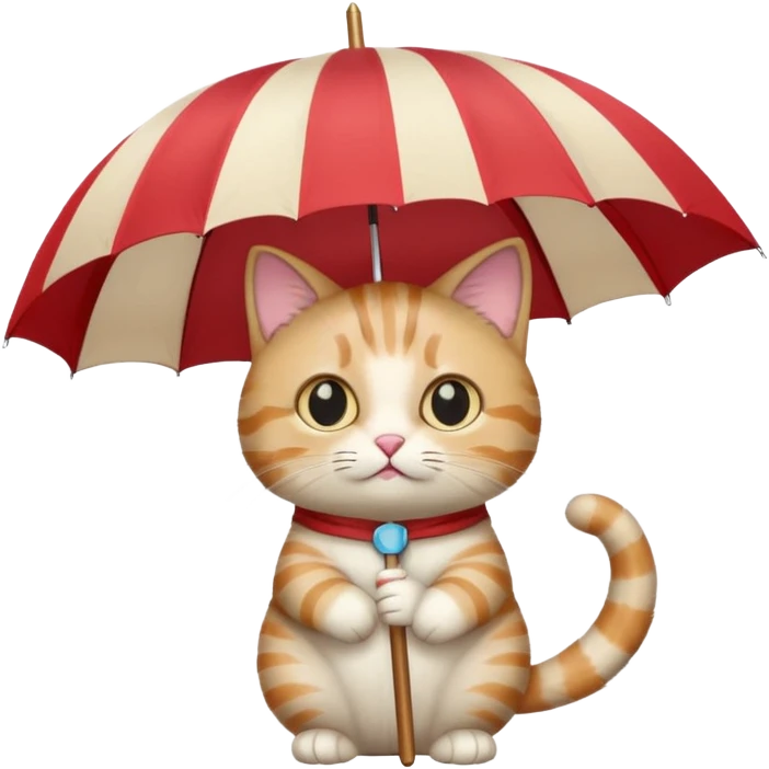 cat with umbrella emoji