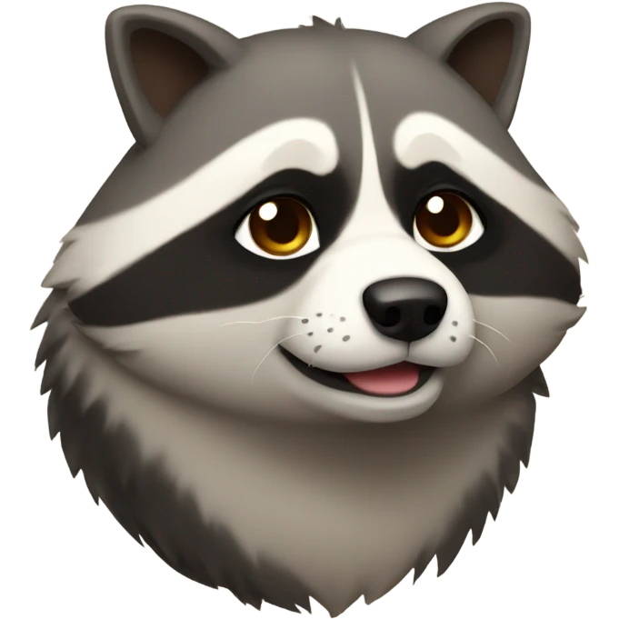 fat dog raccoon emoji