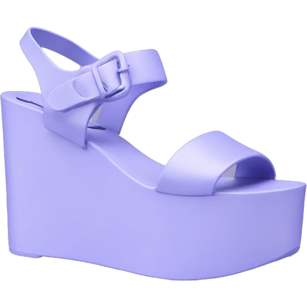 Pastel Periwinkle colored platform sandals emoji