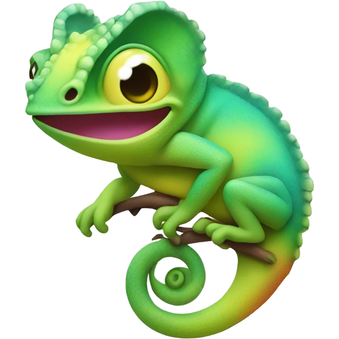 smile chameleon  emoji