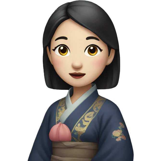 chinese girl moon night  emoji