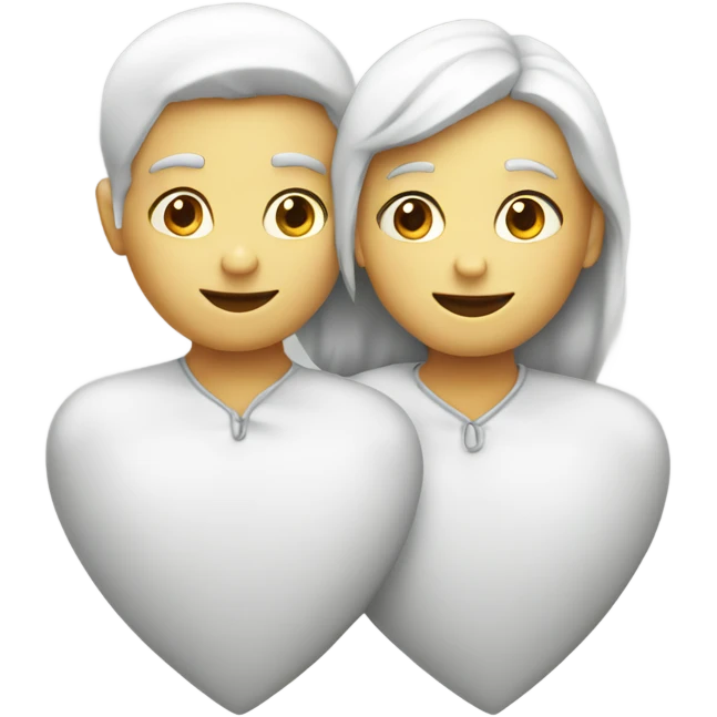 two heart white emoji