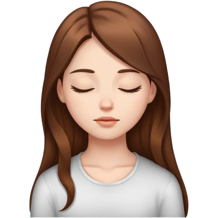 Girl with eyes closed emoji
