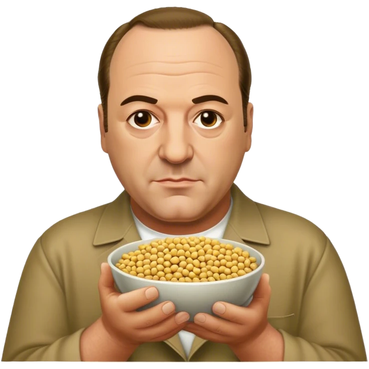 Tony soprano with soybeans emoji